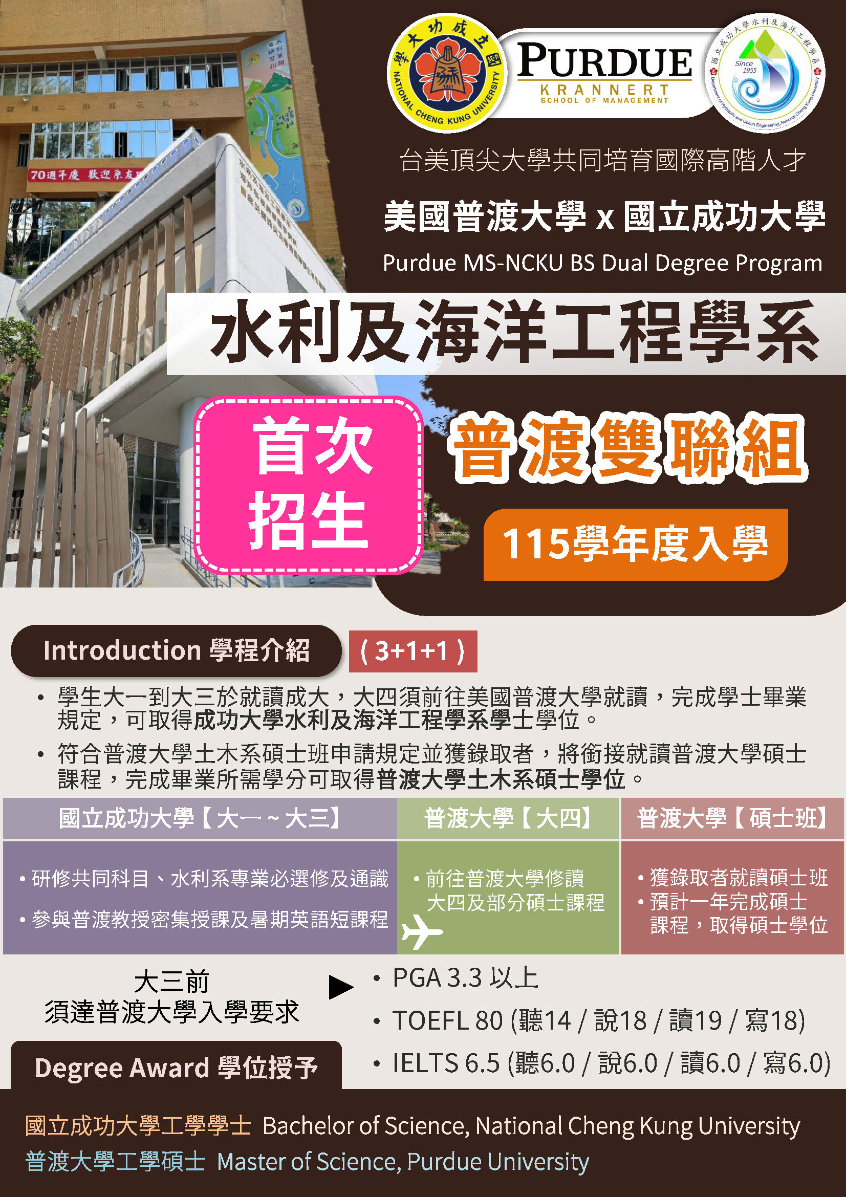 【首次招生】水利系普渡雙聯組